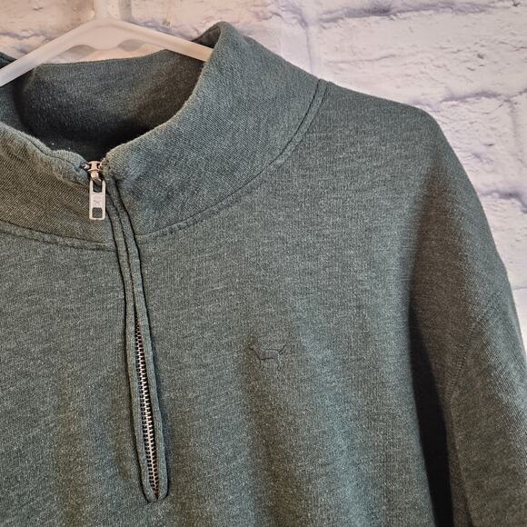 Victorias Secret PINK 1/4 Zip Pullover Green Sweater L Large - Picture 2 of 4